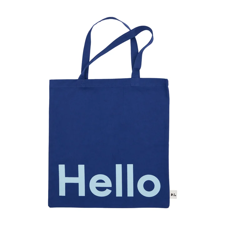 Design Letters - AJ Favourite Carrier bag, Hello / midnight blue