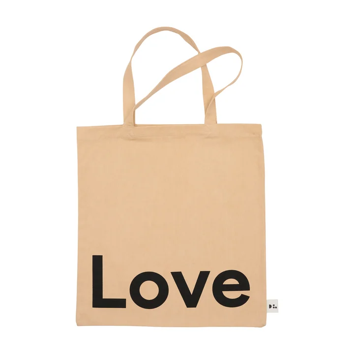 Design Letters - AJ Favourite Carrier bag, Love / warm beige