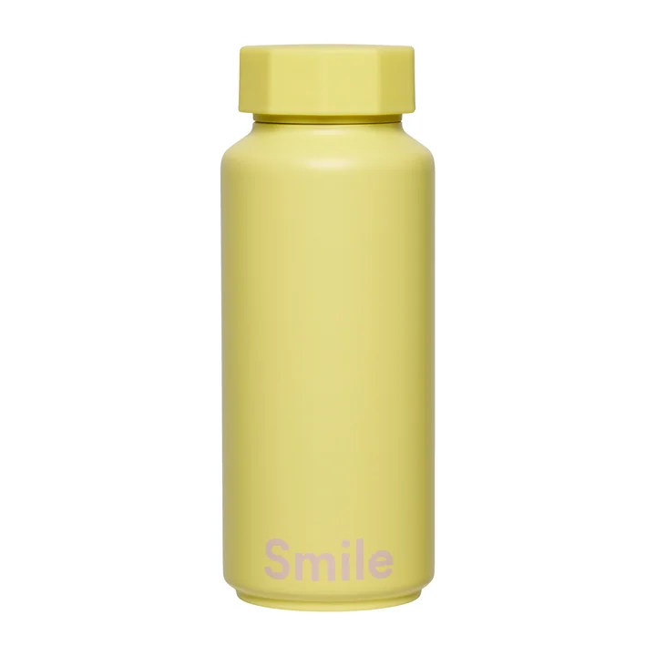 Design Letters - AJ thermos flask Hot & Cold 0.5 l, Smile / yellow (special edition)