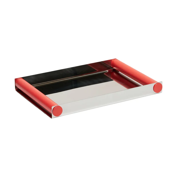 Design Letters - Ray Tray Disco, medium, polished stainless steel / deep sea coral