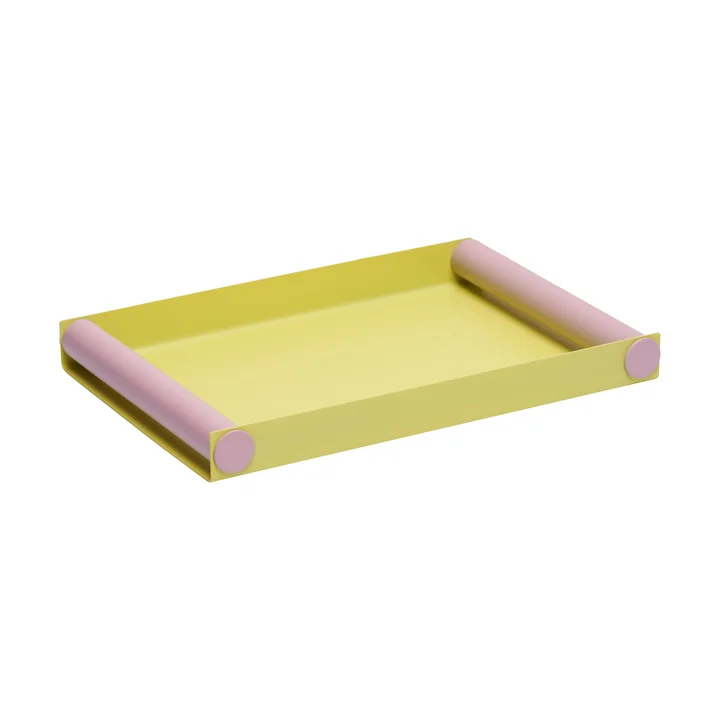 Design Letters - Ray Tray, medium, yellow / lavender