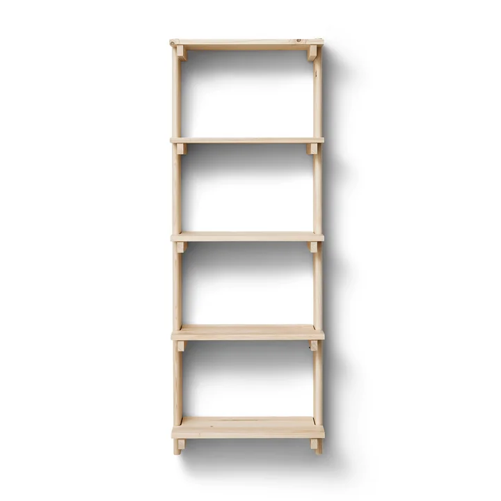 Form & Refine - Beam 5 wall shelf, 60 x 167 cm, matt lacquered pine