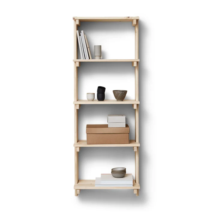 Form & Refine - Beam 5 wall shelf, 60 x 167 cm, matt lacquered pine