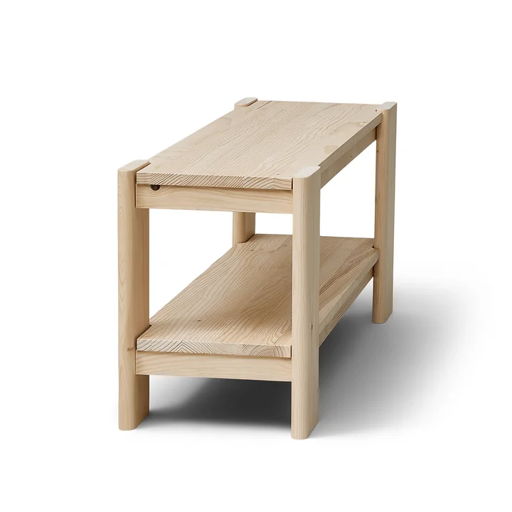 Form & Refine - Beam bench, 112 cm, matt lacquered pine