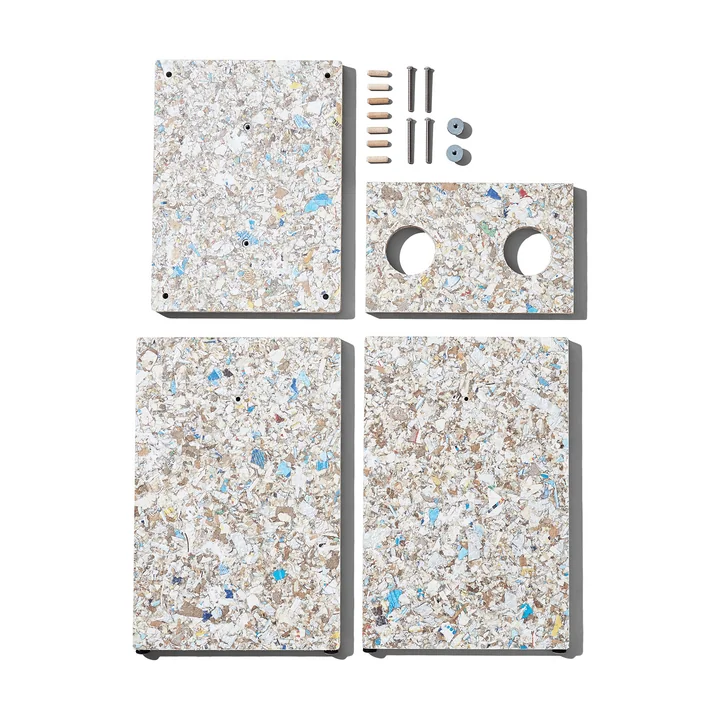 Form & Refine - Remake stool, h 45.5 cm, gray