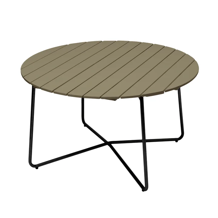 Grythyttan - 9A 120 Garden table Ø 120 cm, light green lacquered oak / black