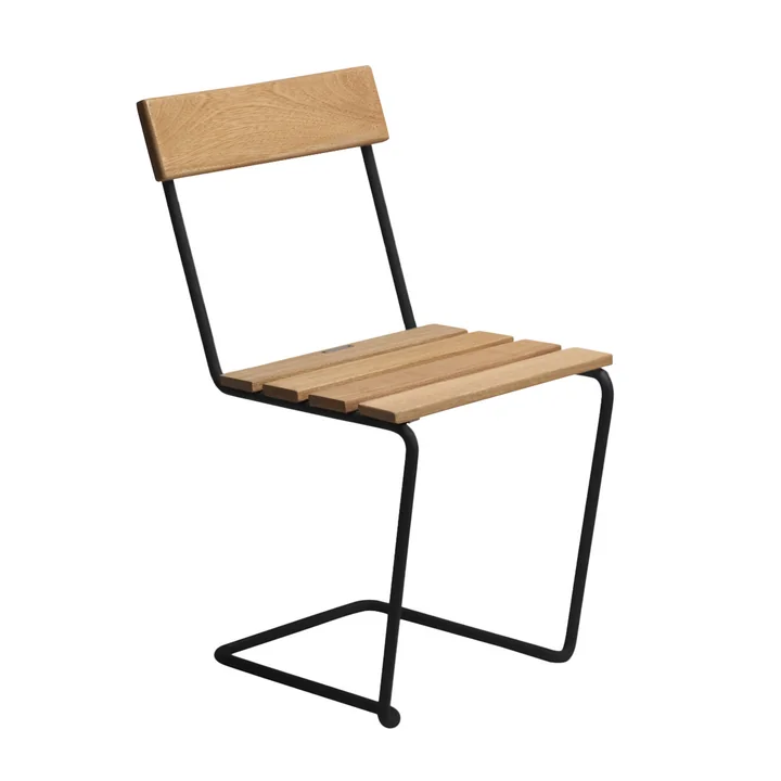 Grythyttan - 1 garden chair, oiled oak / black