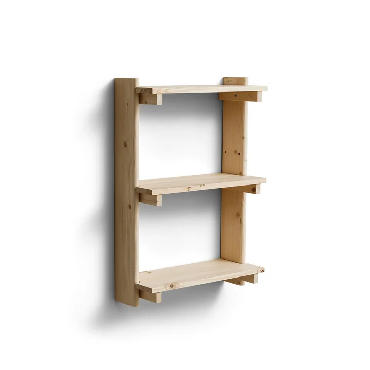Form & Refine - Beam 3 wall shelf, 60 x 90.5 cm, matt lacquered pine