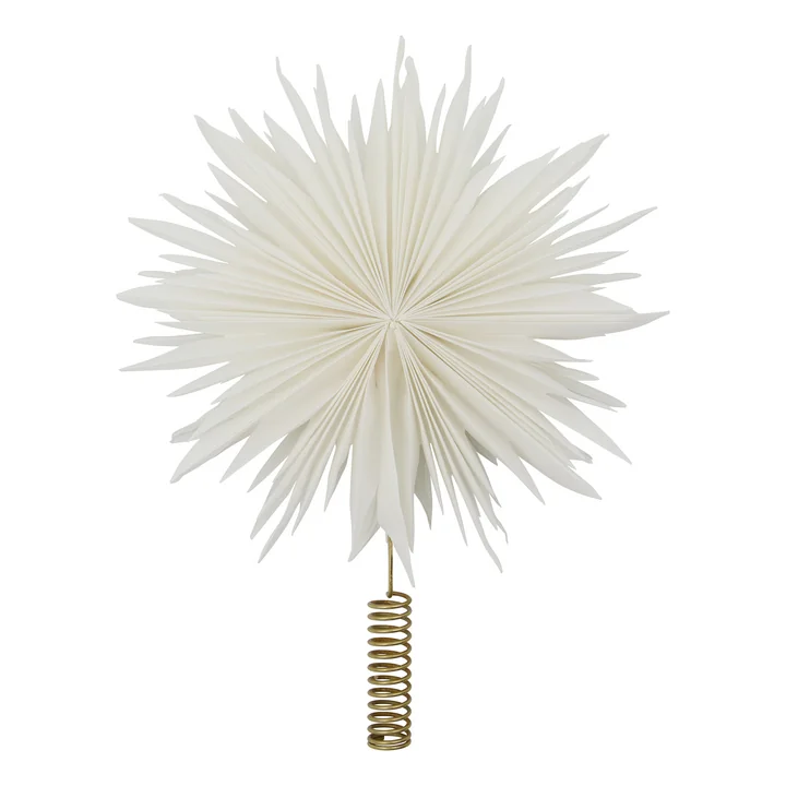 House Doctor - Gant, Top star LED Christmas tree light, white / brass finish