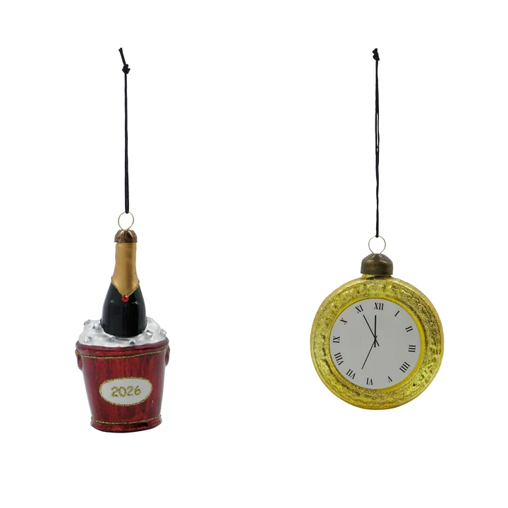 House Doctor - New Year 2026 Ornaments, gold