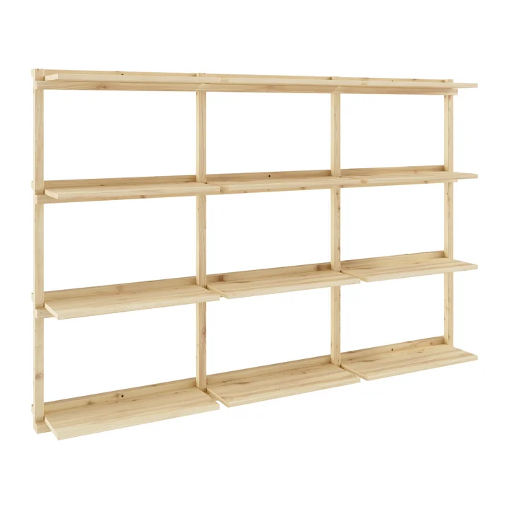 Karup Design - Groove Wall shelf, Big, H 127 x 192 cm, natural pine