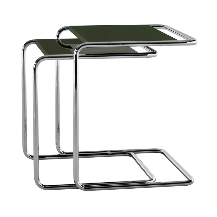 Thonet - B 97 Serious Set of tables, titanium / graphite-green (set of 2) (JS. by Jil Sander)