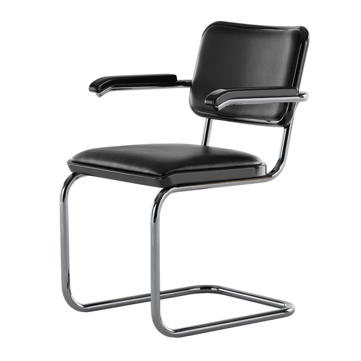 Thonet - S 64 P Serious Armchair, titanium / graphite-black (JS. by Jil Sander)