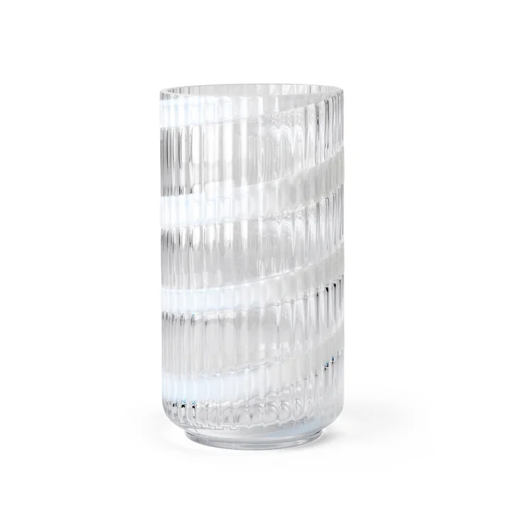 Lyngby Porcelæn - Glass vase, swirl, h 20.5 cm, transparent