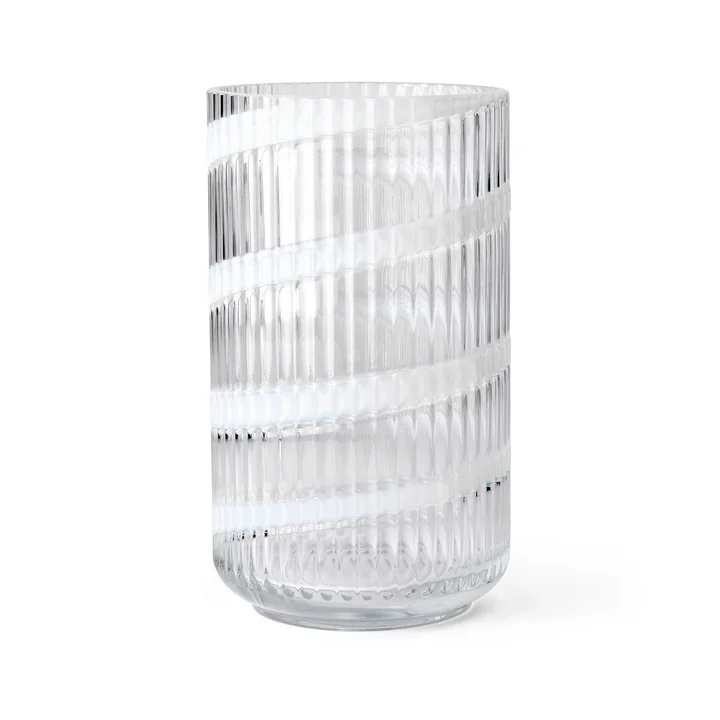 Lyngby Porcelæn - Glass vase, swirl, h 25 cm, transparent