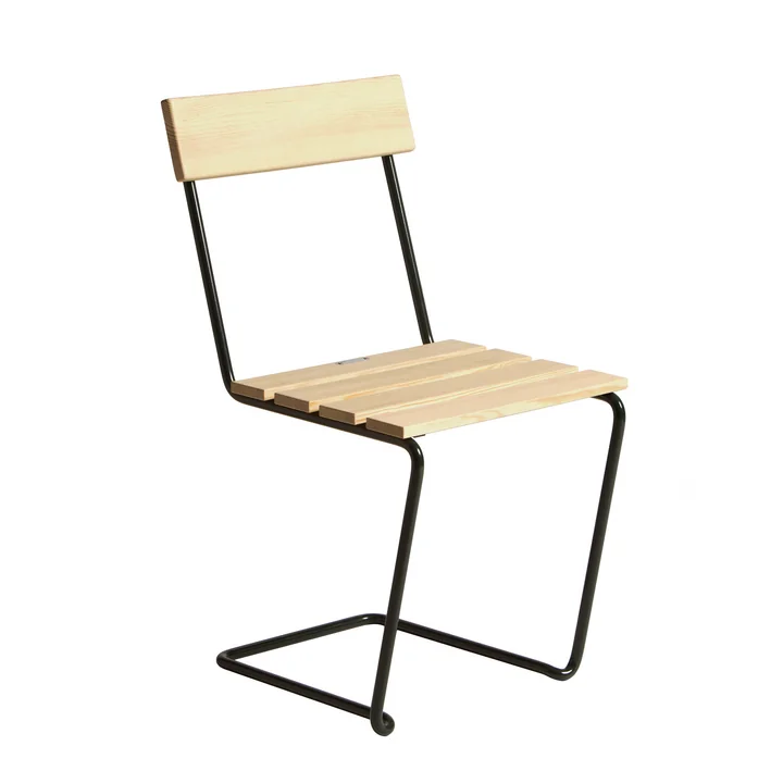 Grythyttan - 1 garden chair, oiled oak / green