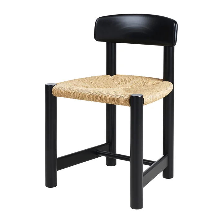 Gubi - Daumiller chair, black-brown / natural