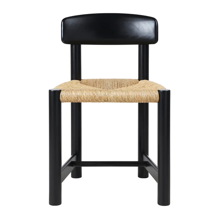 Gubi - Daumiller chair, black-brown / natural