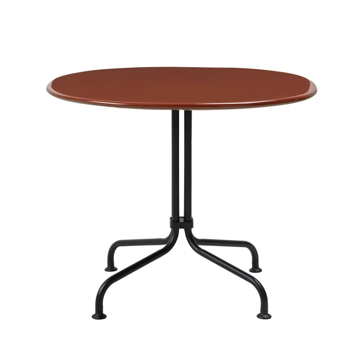 Gubi - Carmel Bistro lounge table, 75 x 75 cm, black / rock red