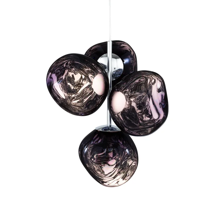 Tom Dixon - Melt Mini LED chandelier, smoke / silver