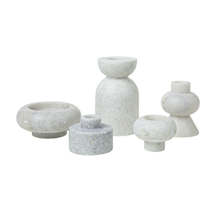 Tom Dixon - Stone Stacking candle holder, h 36 cm, white