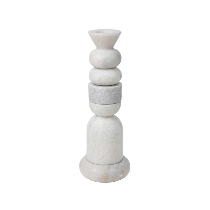 Tom Dixon - Stone Stacking candle holder, h 36 cm, white