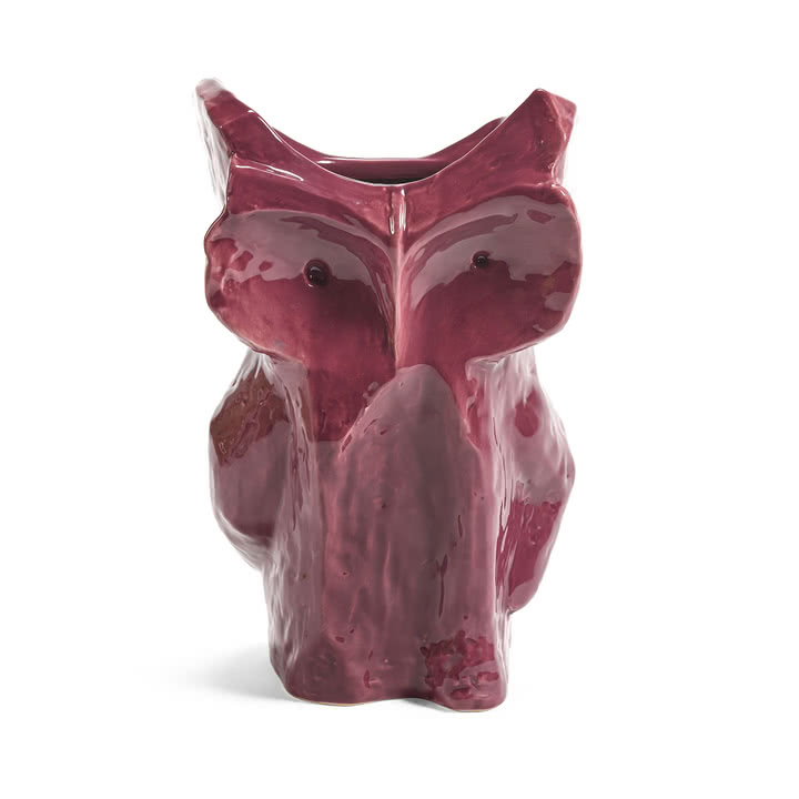 Serax - After Midnight Vase Owl L, eggplant