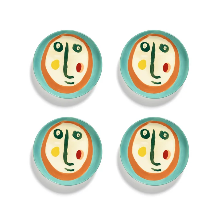 Serax - Feast Face 2 plate XS, mix (set of 4)