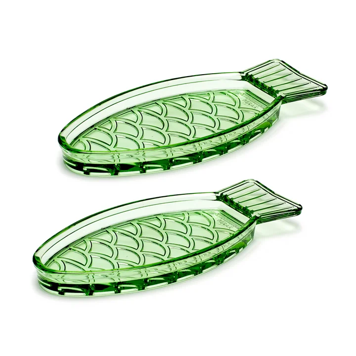 Serax - Fish & Fish N°1 Serving bowl, green (set of 2)