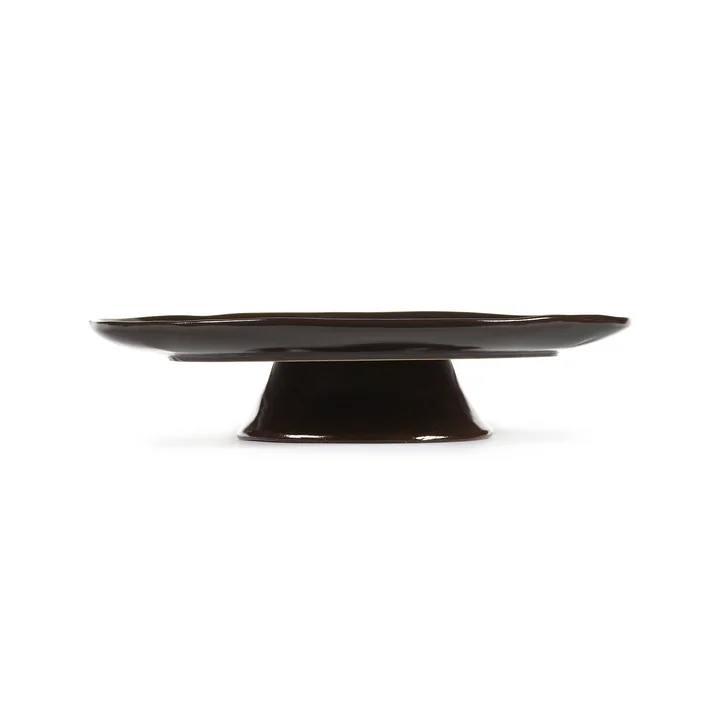 Serax - La Mère large plate with foot, ebony