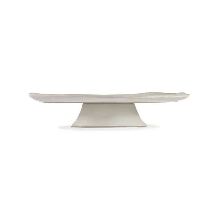 Serax - La Mère large plate with foot, off-white