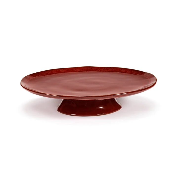 Serax - La Mère large plate with foot, Venetian red