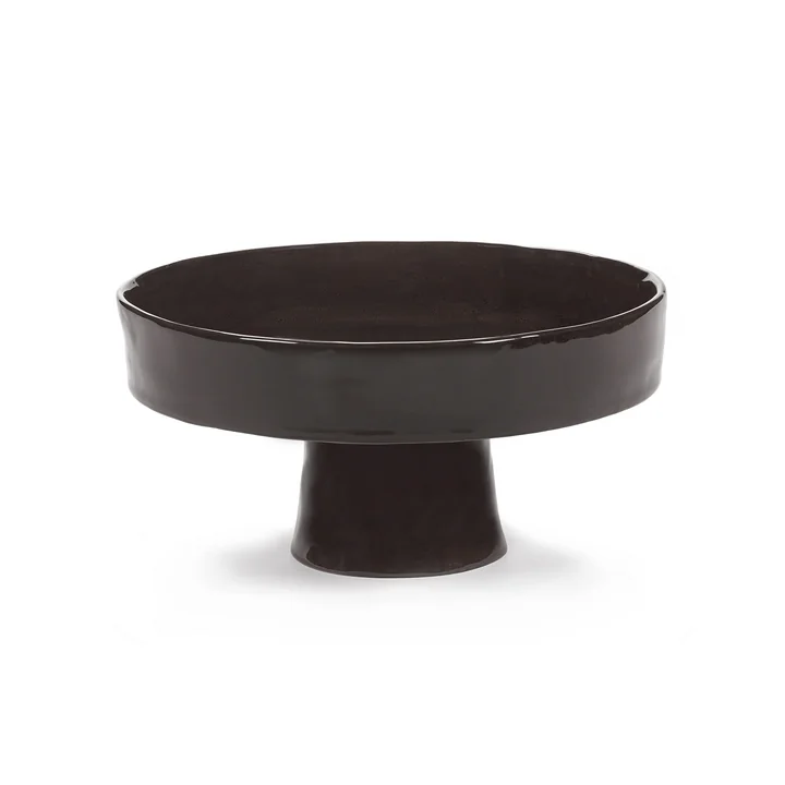 Serax - La Mère deep plate with foot L, ebony