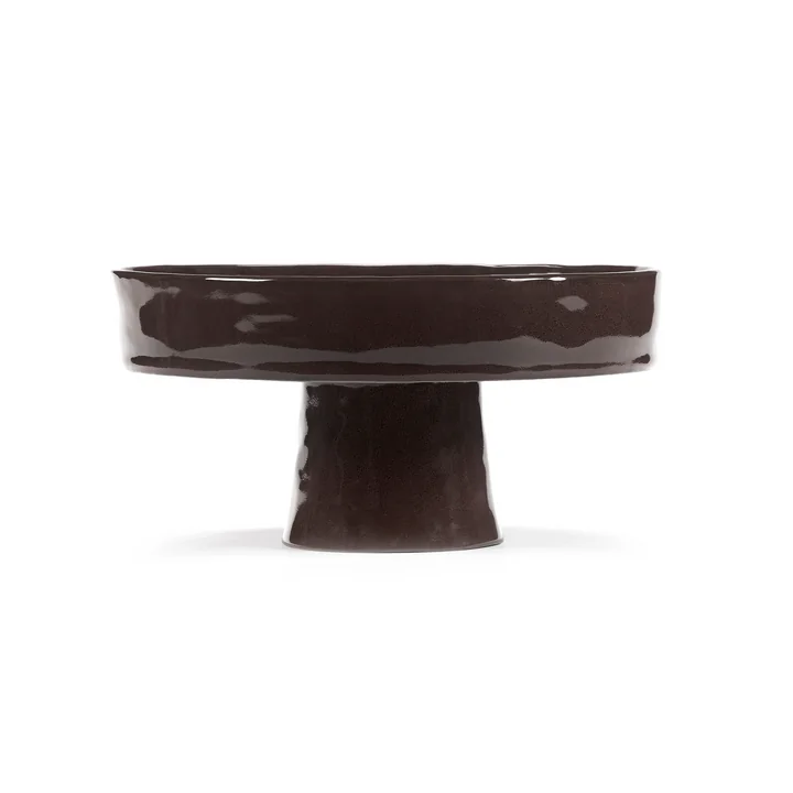 Serax - La Mère deep plate with foot L, ebony