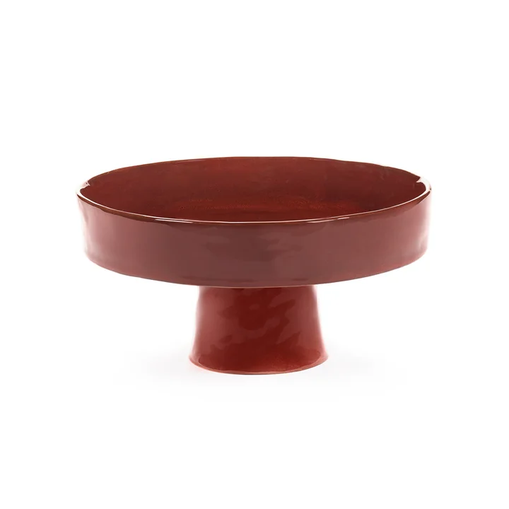 Serax - La Mère deep plate with foot L, venetian red