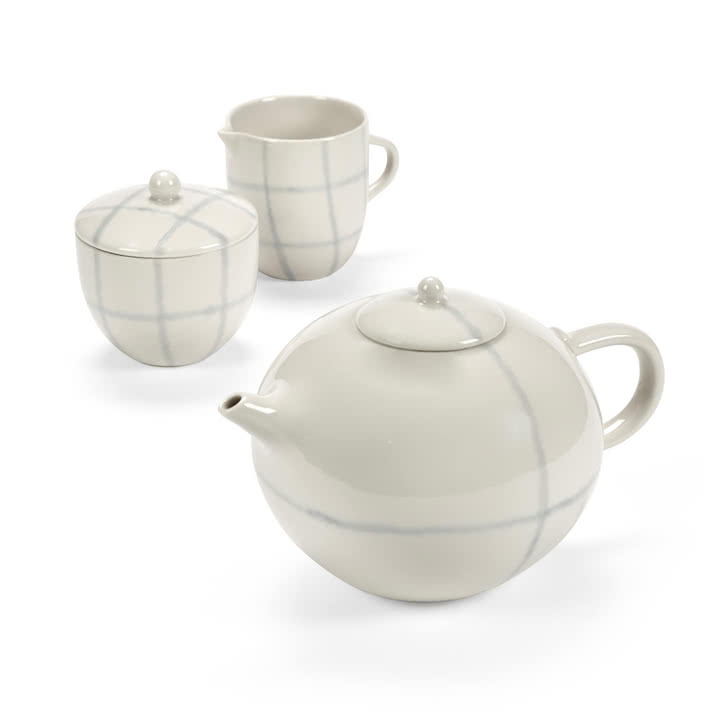 Serax - Zuma teapot, milk jug and sugar bowl, salt