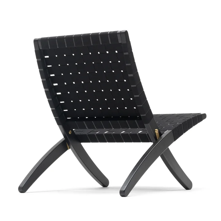 Carl Hansen - MG501 Cuba Chair, black lacquered oak / black / brass fittings (Limited Edition)