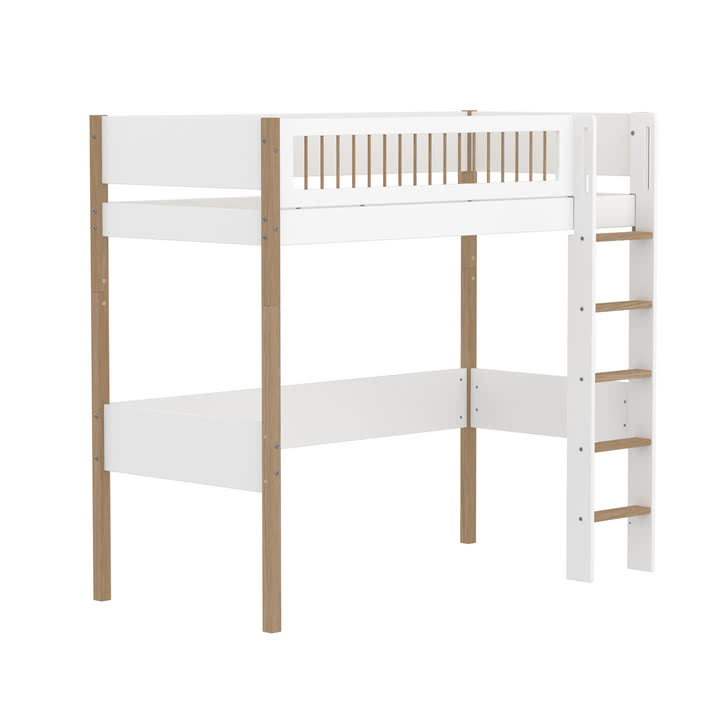 Flexa - Nor Loft bed, h 184 cm, oak / white