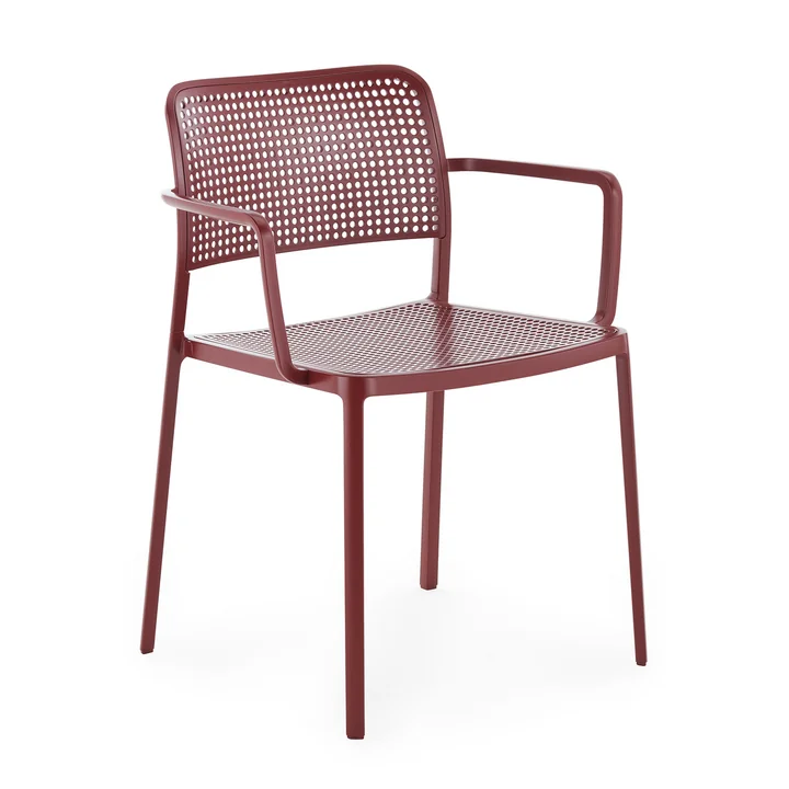 Kartell - Audrey garden armchair, burgundy red