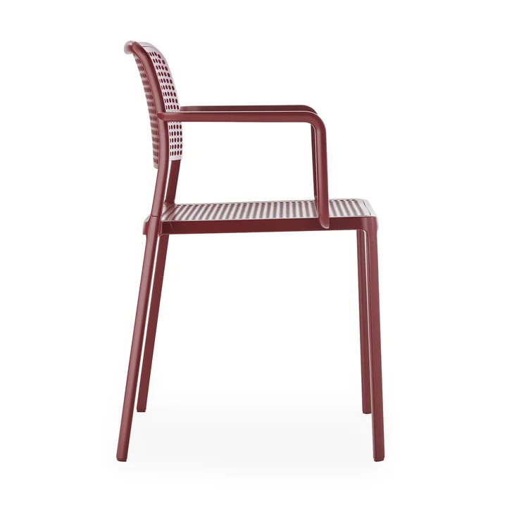 Kartell - Audrey garden armchair, burgundy red