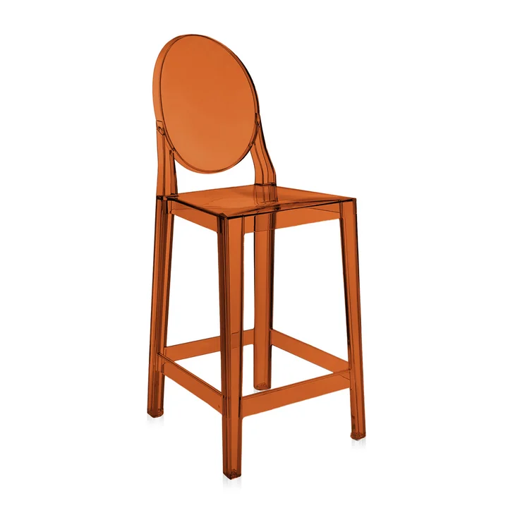 Kartell - One More bar stool, 65 cm, amber
