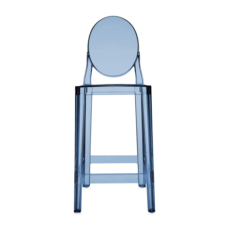 Kartell - One More bar stool, 65 cm, powder blue