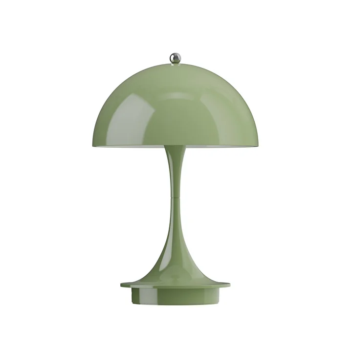 Panthella 160 Portable V3 rechargeable LED table lamp, opaque moss green by Louis Poulsen