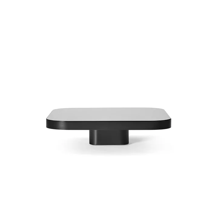 ClassiCon - Bow coffee table, No. 1, 70 x 70 x 19 cm, black steel / black glass top