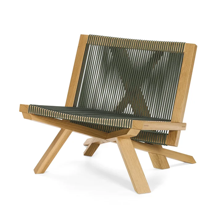 ClassiCon - Volkshaus Lounge Chair, natural oak / forest green