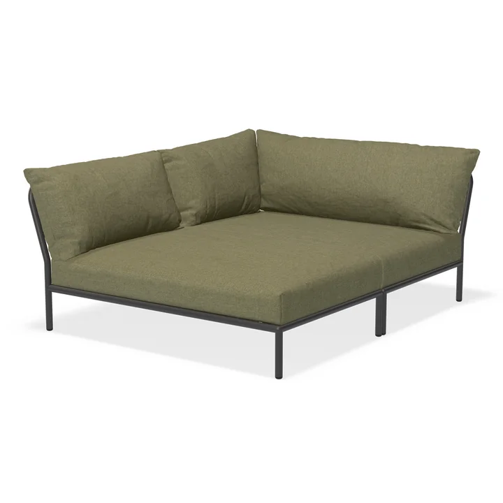 HOUE - Level 2 Cozy Sofa, left, dark gray / leaf