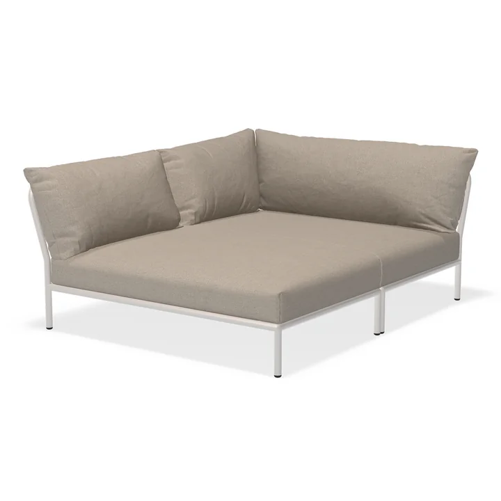 HOUE - Level 2 Cozy Sofa, left, muted white / ash