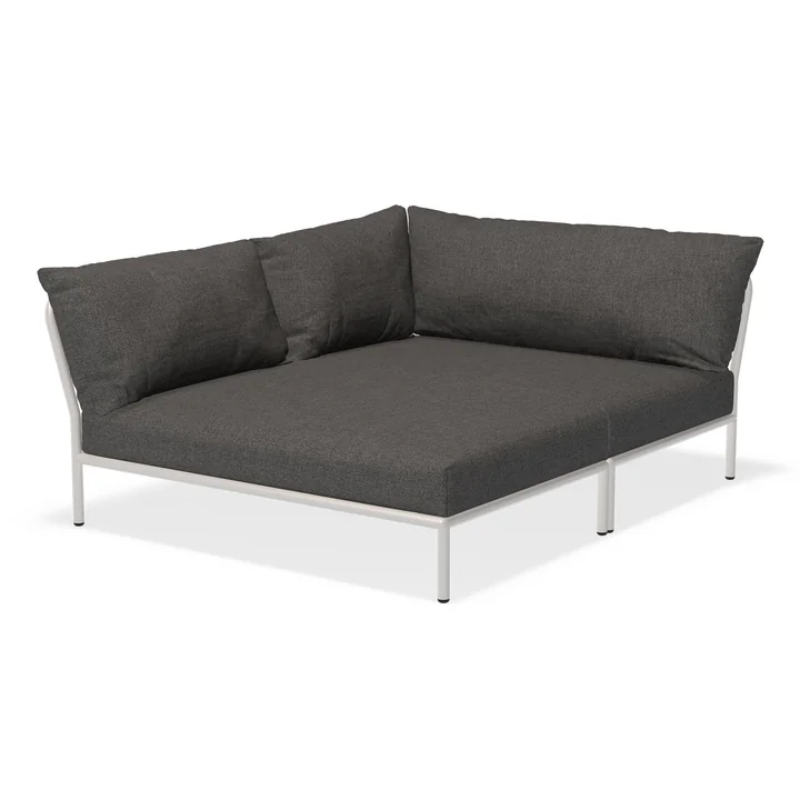 HOUE - Level 2 Cozy Sofa, left, muted white / dark gray basic