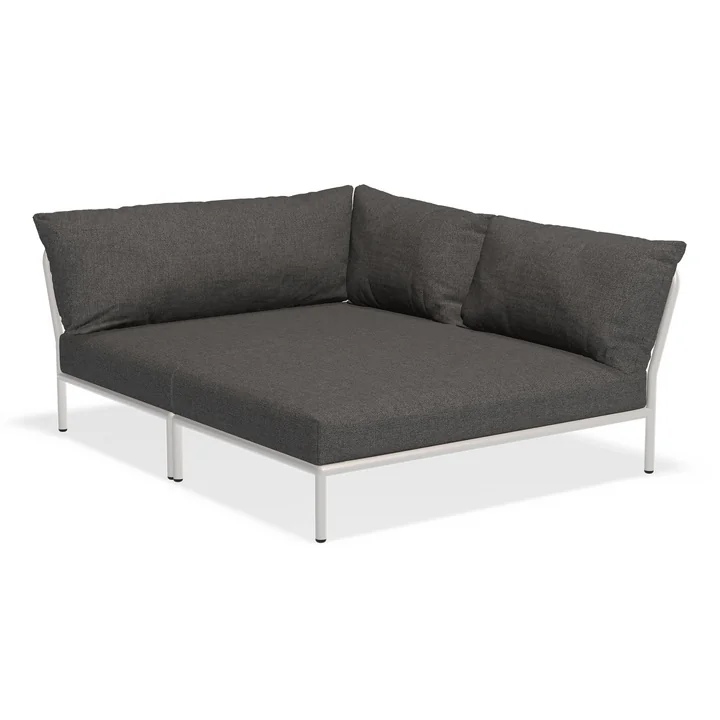 HOUE - Level 2 Cozy Sofa, right, muted white / dark grey basic