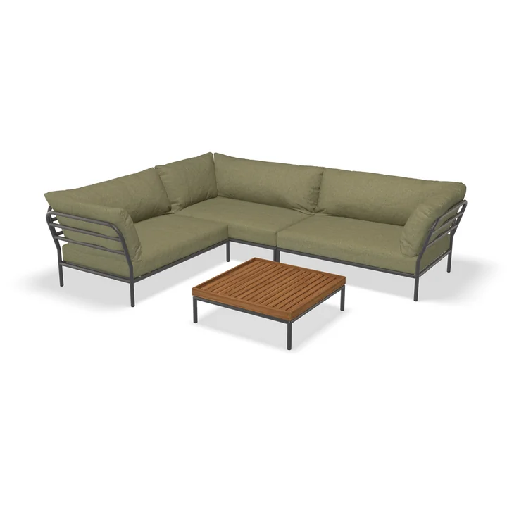 HOUE - Level 2 Lounge set 7, dark gray / leaf